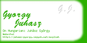 gyorgy juhasz business card
